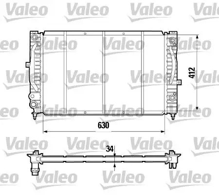 VALEO Audi A4, VW Passat ve Skoda Superb 1.9 Tdi Su Radyatörü 632×415×34 mm