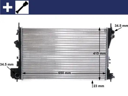 MAHLE Opel Vectra C 1.6 Su Radyatörü 650×405×23 mm