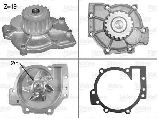 VALEO Volvo S60 ve S40 2.0T B5204T5, Renault Laguna 2.0 N7Q700 N7Q704 Devirdaim Pompa Kayış Kasnaklı