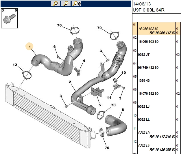 TURBO İNTERKOL HORTUMU 2.2 PUMA (EURO 5) BOXER III JUMPER III