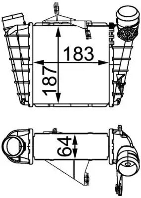 MAHLE Skoda Roomster 1.4 Tdi, Volkswagen Polo 1.4 Tdi, Skoda Fabia 1.4 Tdi, Seat Ibiza 1.4 Tdi, Seat Cordoba 1.9 Tdi, Seat Cordoba 1.4 Tdi Turbo Radyatörü