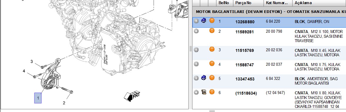MOTOR TAKOZU INSIGNIA A1.6 08-