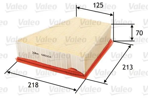 VALEO Seat Ibiza 1.4 Tdi ve Volkswagen Polo 1.4 Tdi Hava Filtresi 213x218x70 mm