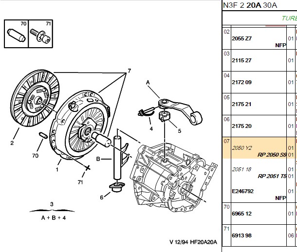 EUROREPAR Debriyaj Seti (Peugeot P306, P406, YM 605, 2.0 16V XU10J4R)