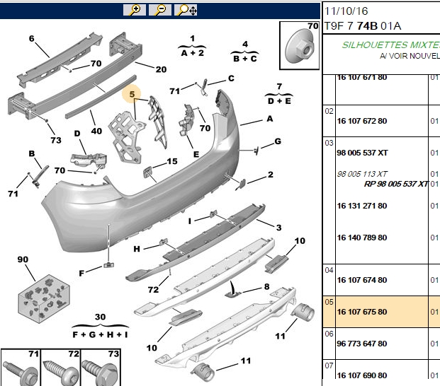 Arka Tampon Bağlantı Ayak Peugeot 308 T9