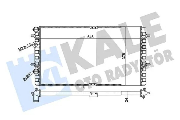 KALE Seat Cordoba ve Ibiza 1.6/2.0 16V Radyatör 645x378x24 mm