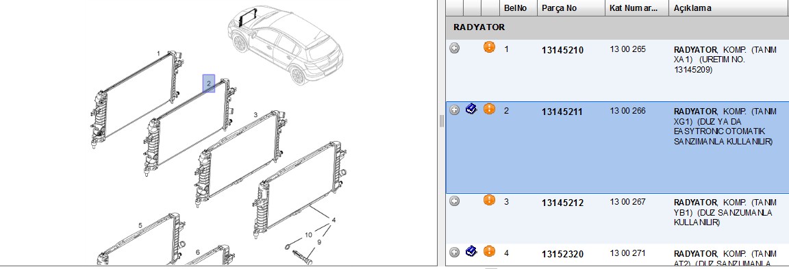 MAHLE Opel Astra H ve Zafira B 1.6 Radyatör 600×368×16 mm