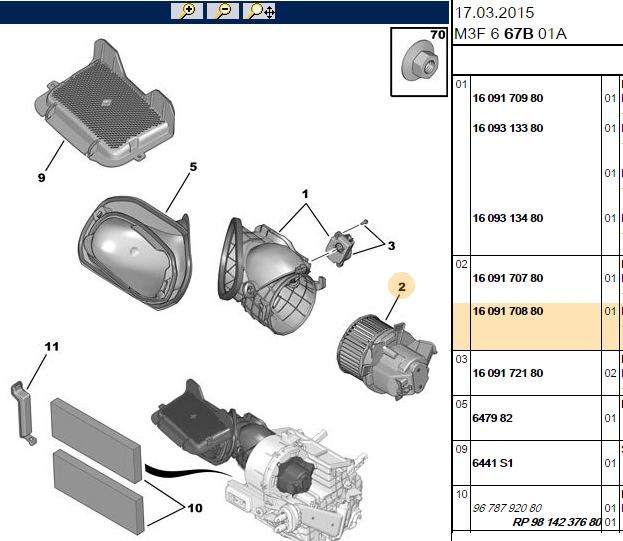 Kalorifer Motoru 301 DV6C/1.2 Benzinli (PSA)