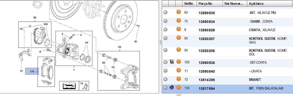 Bosch Fren Balatası Arka (Opel Insignia B)