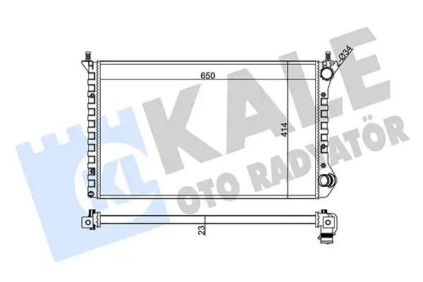 KALE Fiat Doblo 1.4 ve 1.9 Su Radyatörü 650×414×23 mm