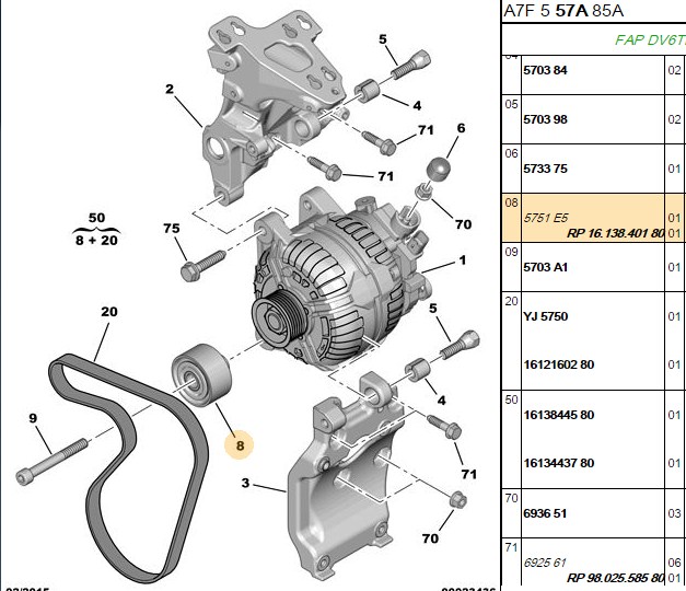 INA Citroen C3 1.6 Hdi ve Peugeot 207 1.6 Hdi Alternatör Rulmanı