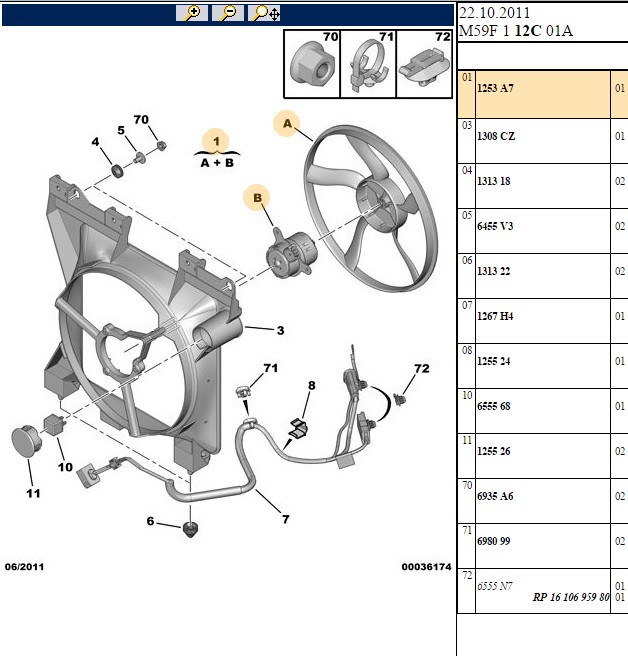 FROW Peugeot Partner 1.9D ve Citroen Xsara 1.6 Fan Motoru 100 W
