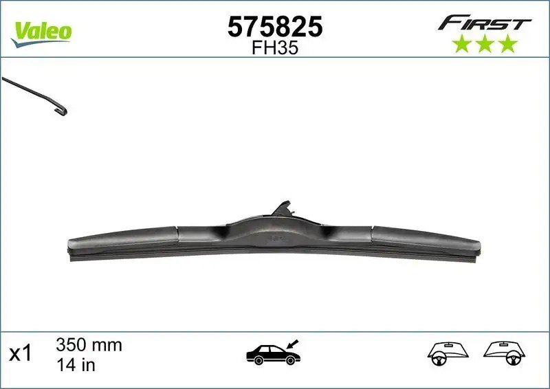 VALEO Toyota Auris ve Hyundai i30 Silecik Süpürgesi 350 mm