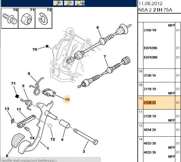 Bitapart Debriyaj Teli Tutucu (Partner M59 Berlingo M59)