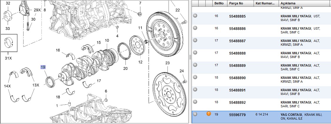 Krank Keçesi Ön (Opel Astra J, Insignia A-B)