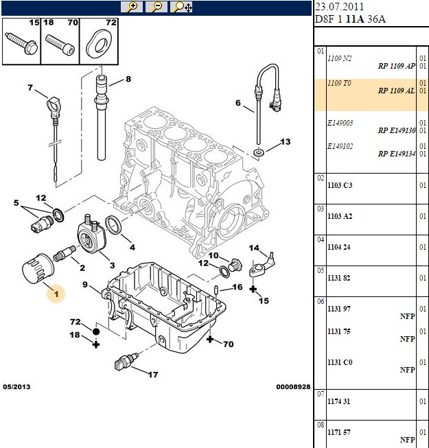 FEBI Citroen Xsara, Peugeot 208, Opel Corsa F 1.2 Yağ Filtresi M20x1.5