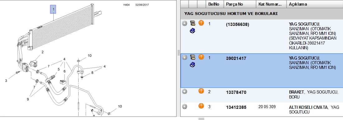 Yağ Soğutucu Şanzıman Genleşme Valfsuz (Opel Astra K 1.4/1.6 Turbo 15-22)