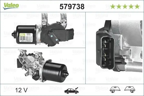 VALEO Renault Clio 1.2 1.4 1.5 dCi 1.6 Ön Silecek Motoru 12 V