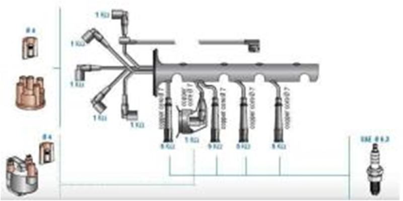 BUJI KABLO TK.BMW3.16I3.18I - M40 - 93 - 97 -