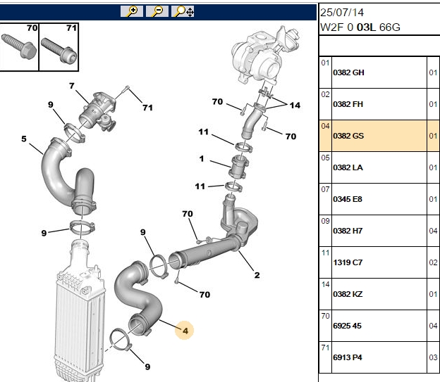 TURBO HAVA HORTUMU DW10BTED4  P407 P508 C5 II C5 X7