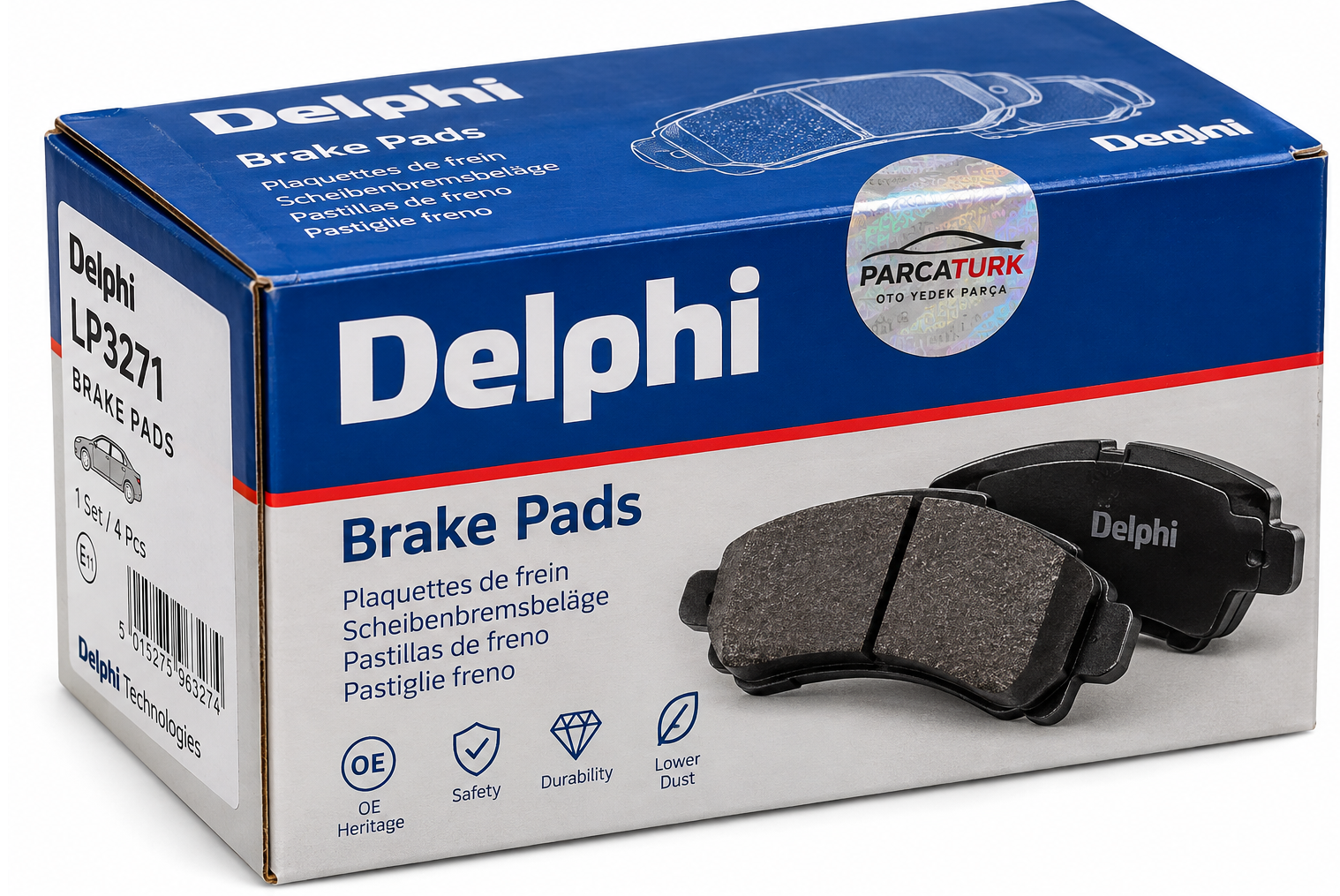 Delphi Arka Fren Balatası Audi A3 Cupra Leon, Formenter Seat Leon Skoda Octavia VW Golf