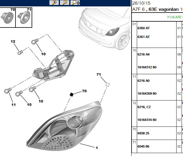 HELLA Stop Lambası Peugeot 207 CC 07-