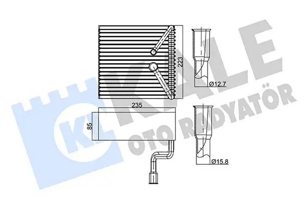 KALE Ford Mondeo 2.0 ve 2.0 Tdci Evaporatör 235×200×75 mm