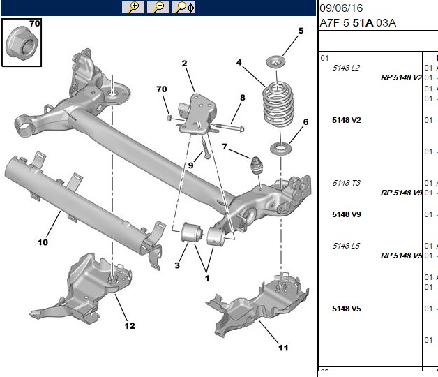 PSA Peugeot 207 Arka Helezon Yayı 5102Q5