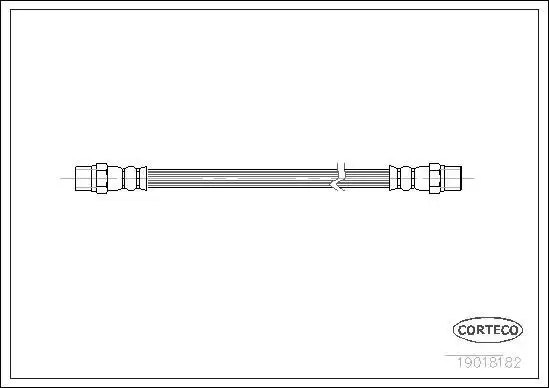 CORTECO Volkswagen Transporter T4 ve Seat Toledo 1.6 Arka Fren Hortumu 161 mm