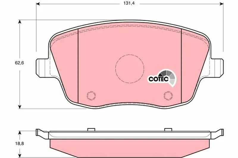 TRW Volkswagen Polo ve Seat Cordoba Ön Fren Balatası 131,4 mm