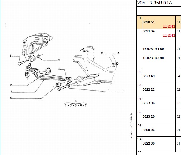 ERP ROTİLLİ KOL SOL VISA / C15 DIZEL  82-97 P205  83-98