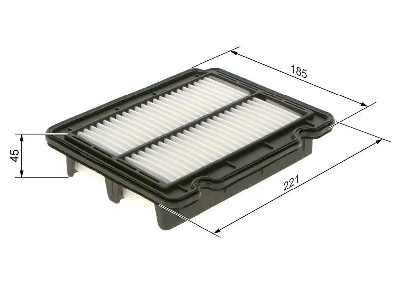 BOSCH Chevrolet Kalos ve Aveo 1.2/1.4 Hava Filtresi 221x185x45 mm