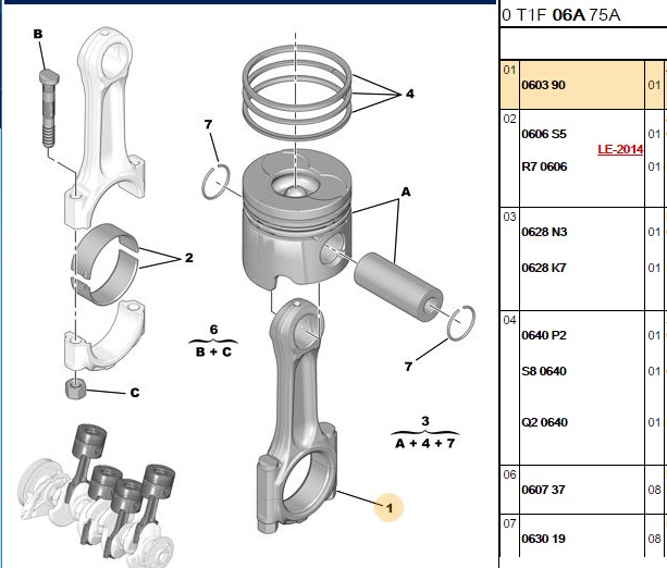 PISTON KOLU PARTNER 307 20HDI DW10