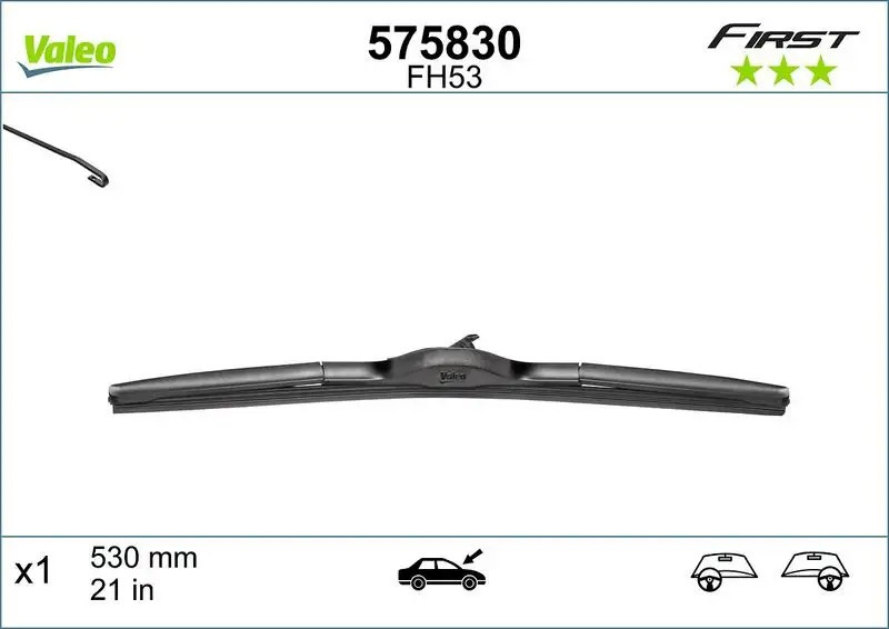 VALEO Mitsubishi Outlander 2.0 / Volkswagen Golf 4 Silecek Süpürgesi 530 mm