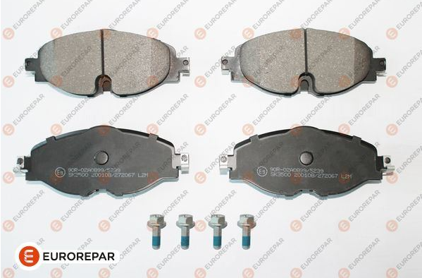 EUROREPAR Fren Balatası Ön (160 MM) Audi Q3 A1 Karoq Volkswagen Golf Passat Caddy Arteon Tiguan Polo Caddy 15- Skoda Karoq 17-