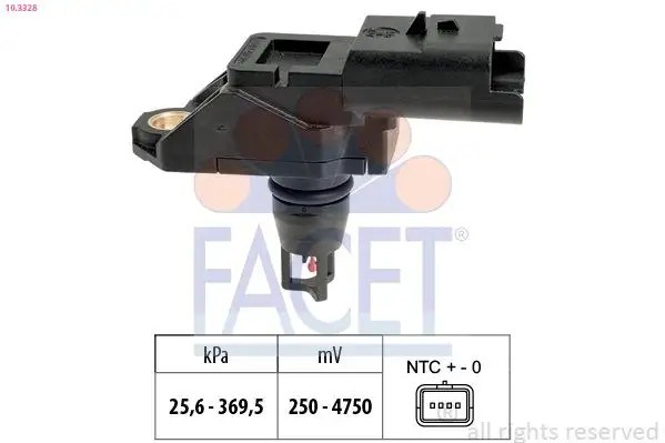 FACET Peugeot 308 1.6 Hdi, Citroen C5 Aircross 1.2 ve Ford Mondeo 2.0 Tdci MAP Sensörü