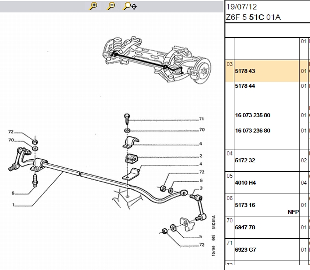DELPHI Peugeot 406 2.0, 406 2.0 Hdi Arka Sol Z Rot 93 mm