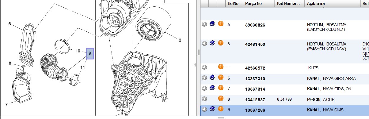 Hava Filtre Çıkış Hortumu (Opel Astra K)
