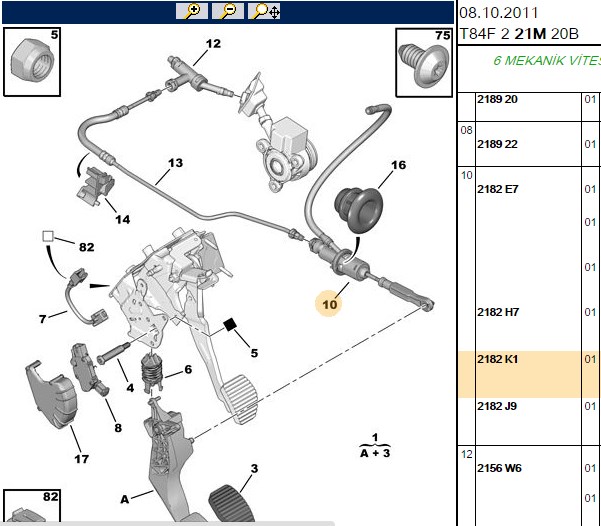 DEBRIYAJ UST MERKEZI PEUGEOT P3008 09-16 P5008 09-17 CITROEN