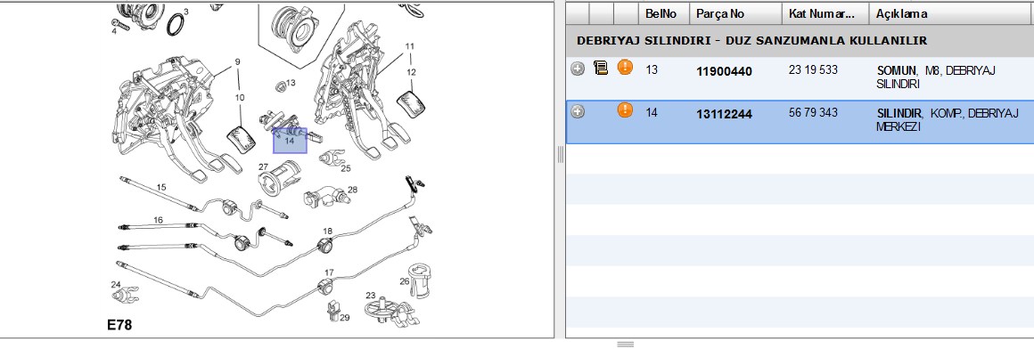 DEBRIYAJ UST MERKEZI OPEL MERIVA A (5679343)
