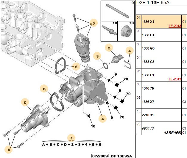 TERMOSTAT CITRO C3/C4/C5 PEUG 407 VOLV S40/V502002>