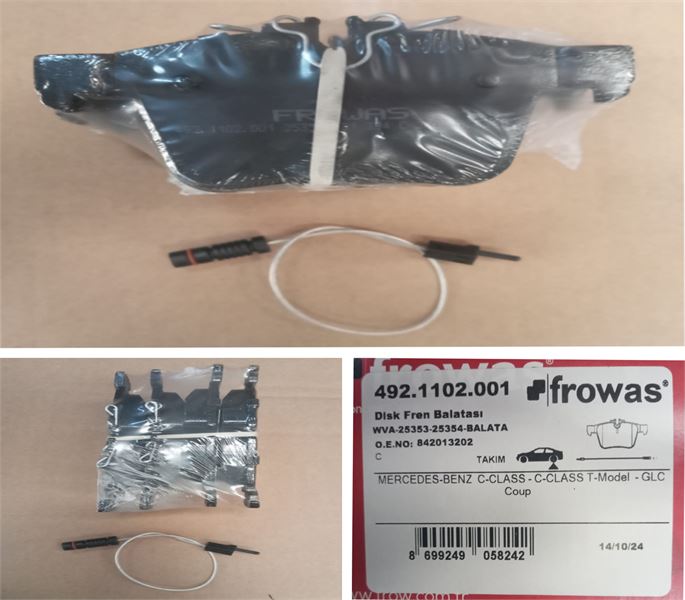 Frow Arka Fren Balatası (Fıssız) (Mercedes C Serisi, GLC W205 13-)