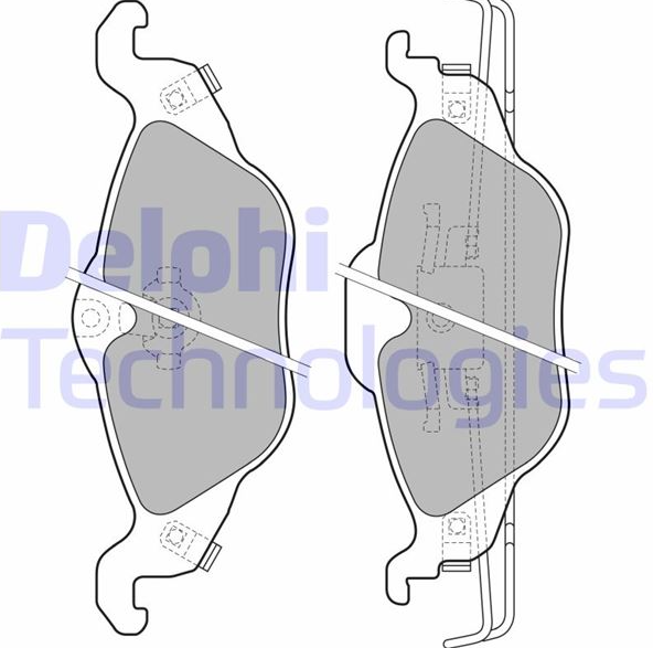 DELPHI Ön Fren Balatası (160 mm - 177.7 mm) (Opel Astra G, Zafira A)