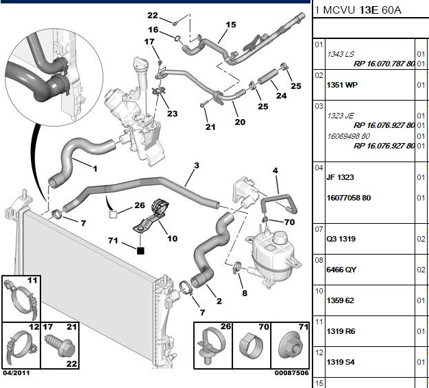 Yedek Su Depo Hortumu (DV6ATED4 Partner M59 Berlingo M59)