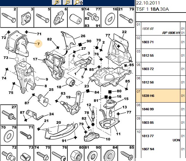 UCEL C4 Motor Takozu P307-P308-P3008-P5008 Hidrolik Yatak Sağ
