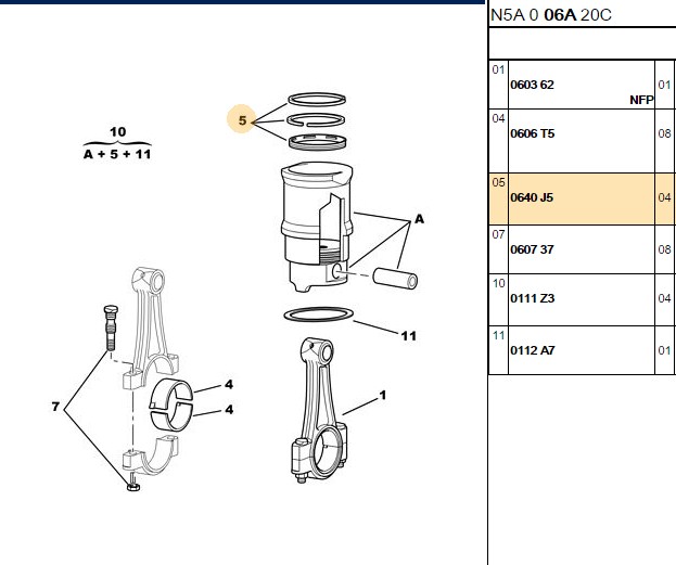 SEGMAN 83.00mm STD 306 1.8I 8V  XU7 JPK