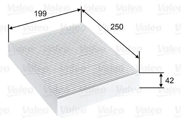 VALEO BMW 116d F20 ve 118i F20 Ön Polen Filtresi 195 x 40 x 248 mm
