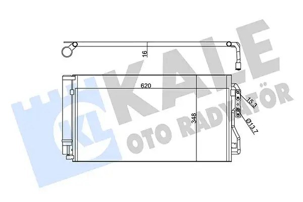 KALE BMW 1, 2, 3, 4 Serisi (F20/F21/F22/F30/F32/F36) Klima Radyatörü 620x348x16 mm