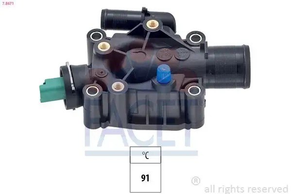 FACET Peugeot 307 ve Citroen C4 1.6 TU5JP4 Termostat 91 °C