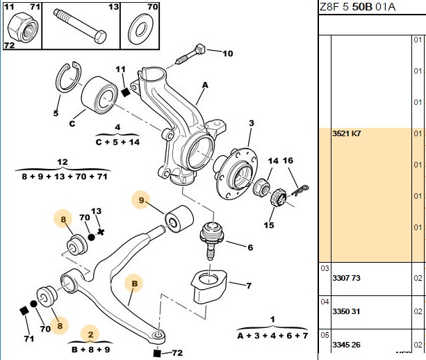 TRW Sol Salıncak Peugeot P206 CC P206 SW